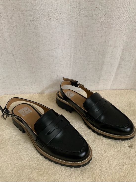 Dolce Vita Shoes - Dolce Vita Cancun Patent Leather Slingback Lug Sole Loafer Chunky Block Heel 9